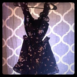 Navy Floral romper